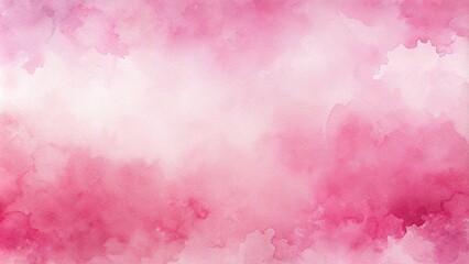 Abstract pink watercolor background with reflection