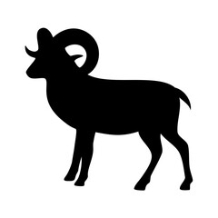 Goat animal silhouette. Vector image