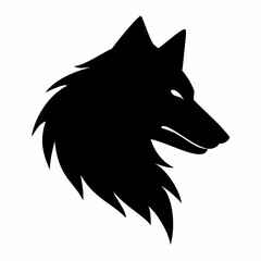 Wolf head animal silhouette image