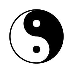 Yin and yang symbol. Vector image