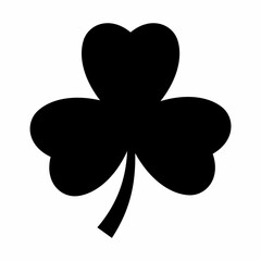 Leaf clover silhouette. Vector image