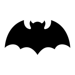 Bat silhouette icon. Vector image
