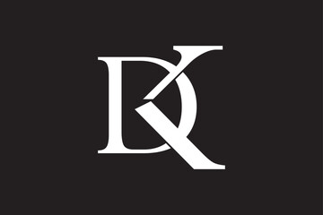 dk or kd and d or k lowercase Letter Initial Logo Design, Vector Template