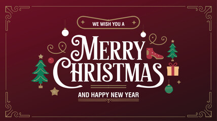Christmas background banner in flat design