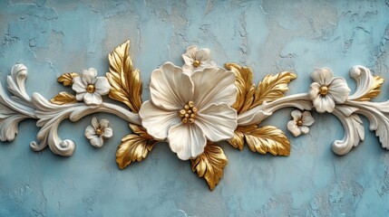 Elegant Floral Relief Art