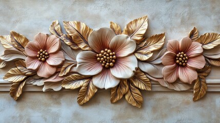 Floral Bas-Relief Art