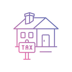 Property Tax vector icon stock illustration