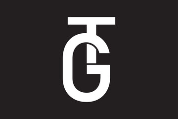 GT or TG and d or k lowercase Letter Initial Logo Design, Vector Template
