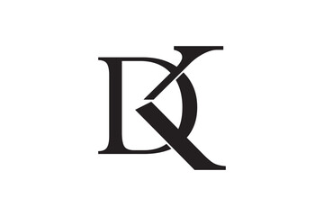 dk or kd and d or k lowercase Letter Initial Logo Design, Vector Template
