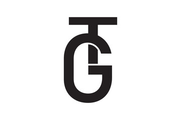 GT or TG and d or k lowercase Letter Initial Logo Design, Vector Template