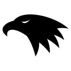 Eagle head animal silhouette. Vector image