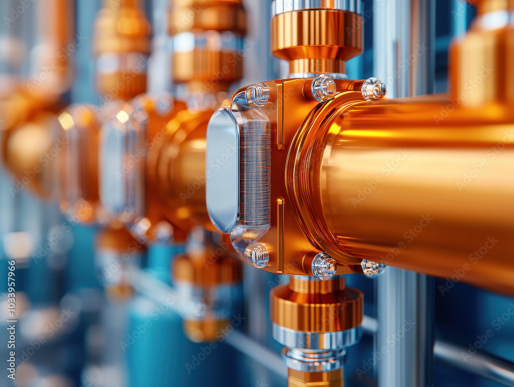 Aufkleber Exploring the intricate design and functionality of modern industrial pipe systems for efficient fluid management in technology and manufacturing