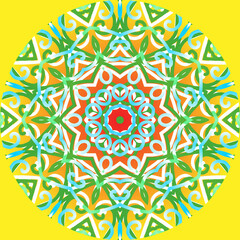 Beautiful colourful caleidoscope gradient flower petals art for commercial textile or background wallpaper 