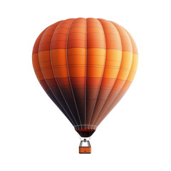 Fototapeta premium Hot air balloon PNG isolated on transparent background, white background.