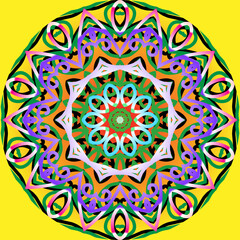 Beautiful colourful caleidoscope gradient flower petals art for commercial textile or background wallpaper 