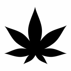 Marijuana leaf silhouette. Design image