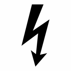 High voltage icon. Flat image
