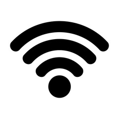 Wifi icon silhouette. Vector image