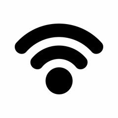 Wifi icon silhouette. Flat image