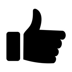 Like icon silhouette. Vector image