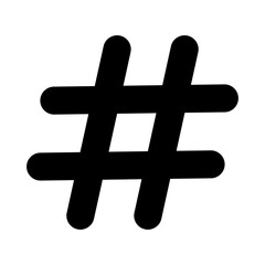 Hashtag icon silhouette. Vector image