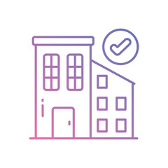 Property Management vector icon stock illustration