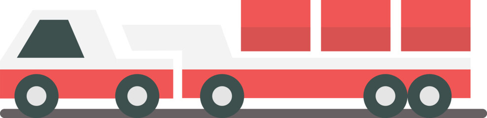 Airport baggage truck color icon. Service transport