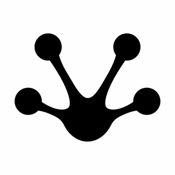 Frog footprint silhouette. Design image