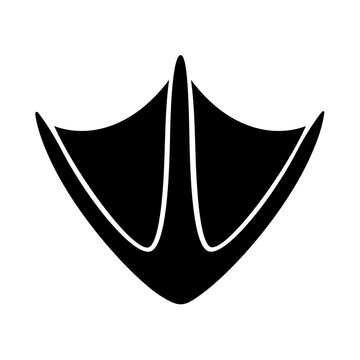 recommend clip art: Duck footprint silhouette. Vector image