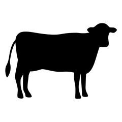 Cow animal silhouette. Vector image
