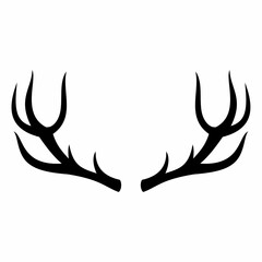 Deer antlers silhouette. Design image