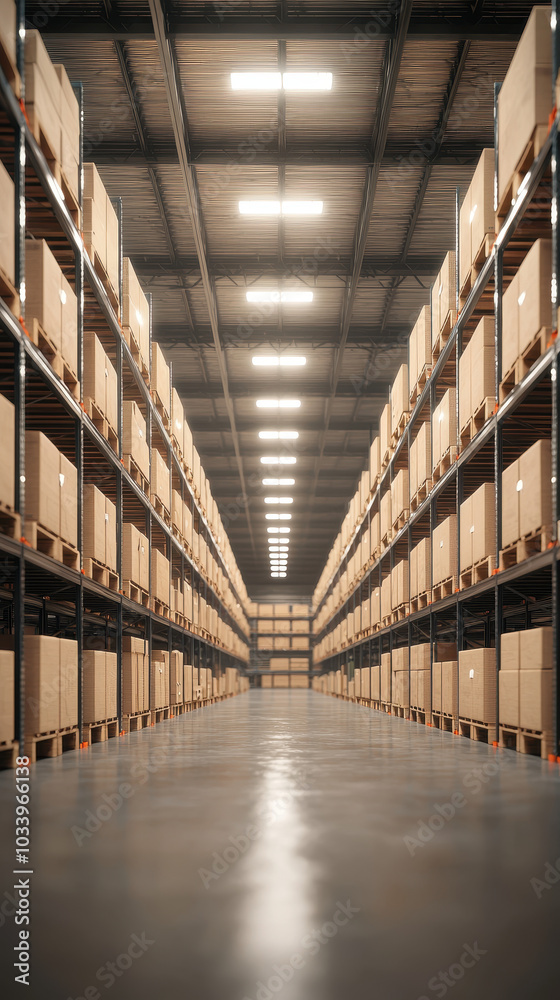 Poster exploring the depths of modern warehousing a glimpse into efficient storage solutions and logistics 