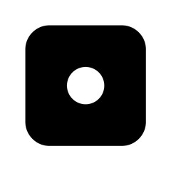 Dice number one. Vector image