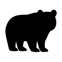 Panda icon silhouette. Vector image