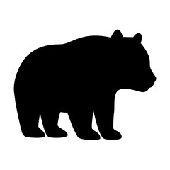 Panda icon silhouette. Vector image