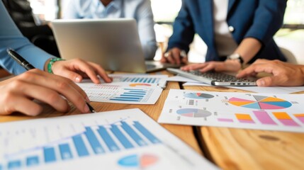 Efficient, team work, female managers, office environment, excellent performance, collaborative results, team members, presentation, team discussion decisions, laptops, joint efforts, work environment