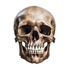 Obraz premium Skull white background anthropology sculpture.