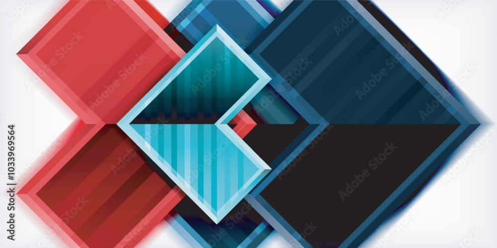 Aufkleber Arrow symbols created with 3d effects and line texture geometric abstract background