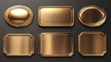 Gold Metal Plates Collection