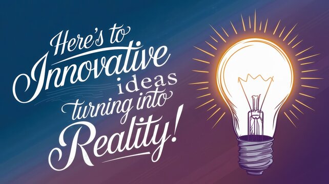 Inspirational Light Bulb Design: A motivational illustration in vibrant colors conveying innovative ideas and creativity.