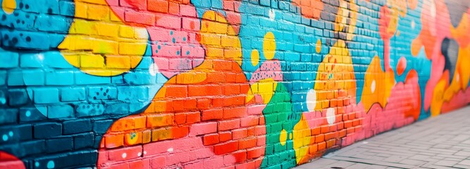 64. A vibrant street art background, adding a creative touch to the display