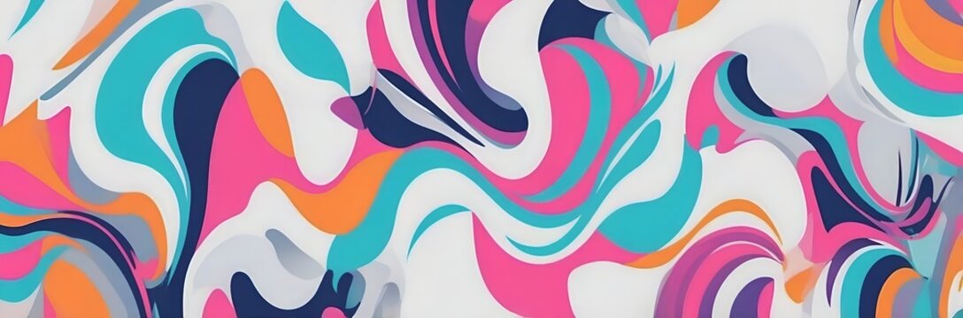 Wide abstract pint liquid art flowing background wallpaper art 3:1