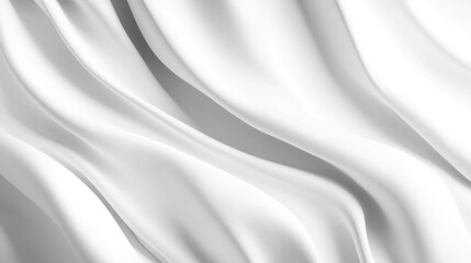 Obraz premium Abstract White Draped Fabric Background