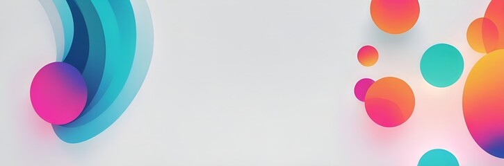 Obraz premium minimalistic abstract background with color circles