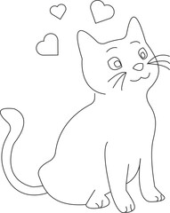 cat with a heart