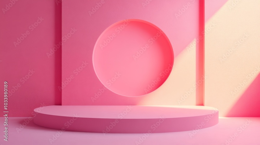 Wall mural Pink Minimalist Abstract Background