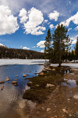 Serene Alpine Lake in Sunny Utah Mountain Landscape