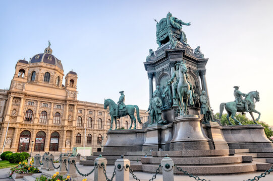 Vienna, Austria - July 23, 2024: The Maria Theresa Memorial in Vienna
