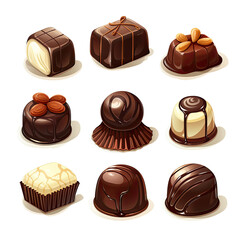 Obraz premium Set of chocolate candies