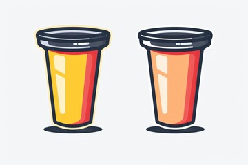 Two juices placed together, perfect for a healthy snack or meal accompaniment